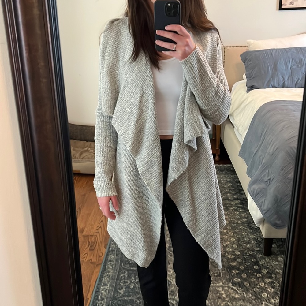 Lou and Grey cozy marled wrap sweater size S